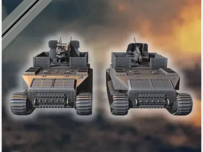 VK 4501 P Tiger Flakpanzer prototype Flak 37mm  20mm Quadra incl 3D print model