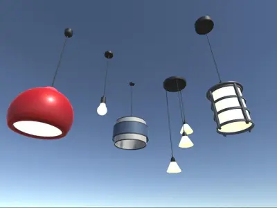 Ceiling Lamps Lowpoly Low-poly 3D model