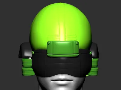 helmet scifi high poly sculpt  ver 3 3d printable  3D model