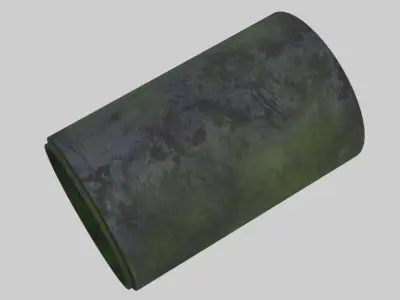 Concrete Pipe 1C Low-poly 3D model