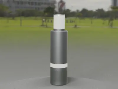 Low-Poly Basic Light Column 6 - Street Light Set-9 Low-poly 3D model