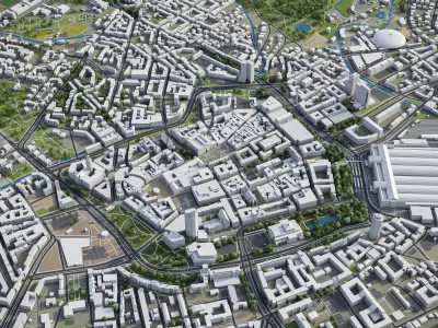 Leipzig Low-poly 3D model