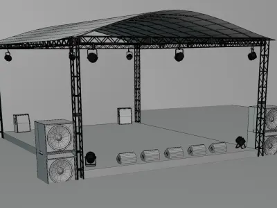 stage outdoor Low-poly 3D model