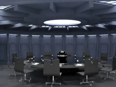 Complete Set 6 - Death Star Conference Room 1-18 scale Hasbro 3D Model Pack