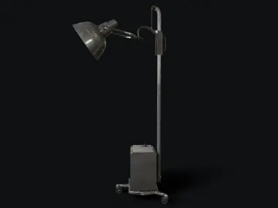 Retro Medical Floor Lamp Low-poly 3D model