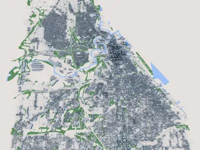 Cleveland City Ohio United States 3D model