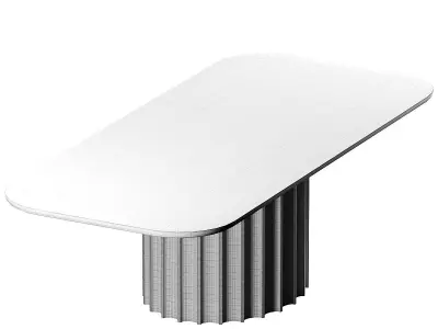 Bonaldo Dorian Wooden Dining Table 3D model