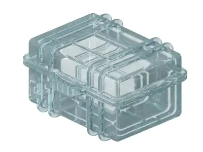 Transparent Luggage Case Toy 3D model