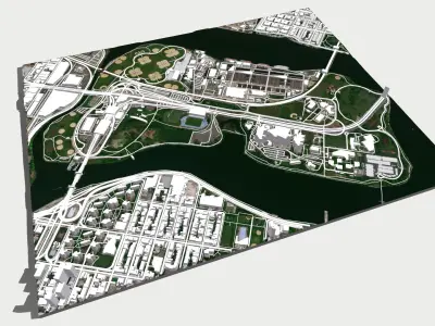 Randalls Island New York City 3D model