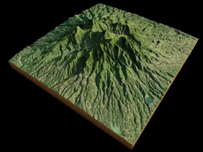 Mount muria 3d model terrain 3D model