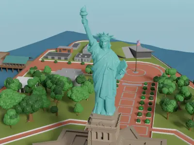 Statue of Liberty Low-poly 3D model