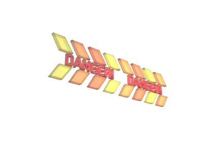 Cyberpunk Future Danger Sign v1 019 Low-poly 3D model