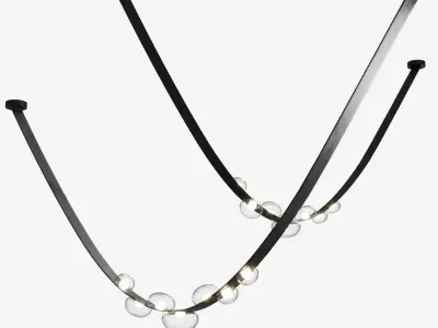 BOSQUE belt pendant light Low-poly 3D model