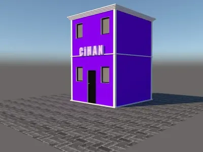 small animated house 3D model