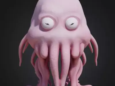 Squiggle the Slime Monster 3D print model