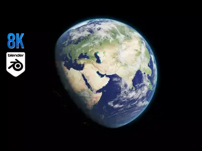 Photorealistic Earth 8K 3D model