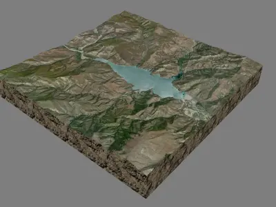 Lake Piru 3D model