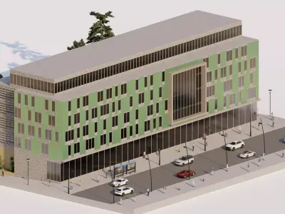 Futuristic Skyscraper-Building office-Modern office 3D model