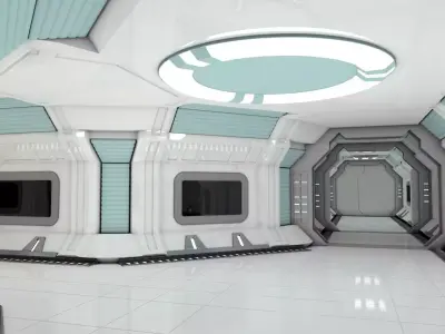 Modular Spaceship Interior MAX 3D model