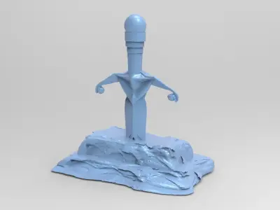 Alien Asteroid Archway sword in the stone 3D model
