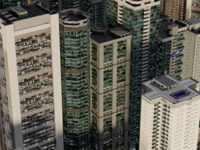 Little City modular asset pack Low-poly 3D model