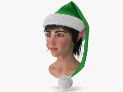  Christmas Elf Female Head 5 