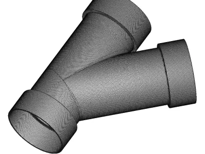 Plastic Plumbing Y Fitting Toy 3D model