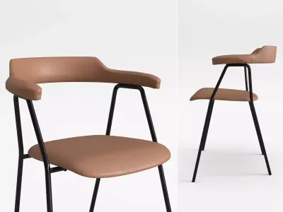 4455 Chair Upholstered 3D model