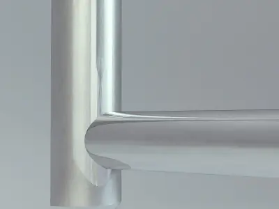 Wall Lamp Single Silver 2 3D model