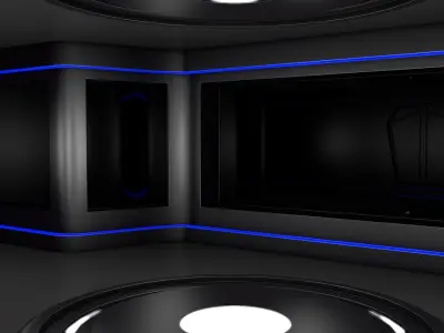 Sci Fi room 3D model 4