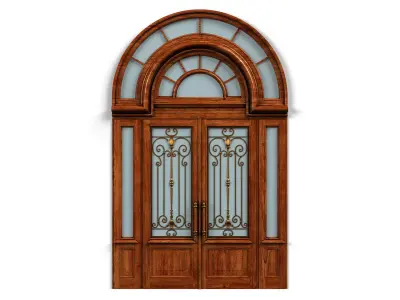 Door0055 ornate door 3D model