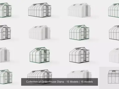Collection of Greenhouse Diana - 15 Models 3D Model Pack