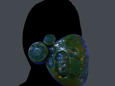 Gas mask helmet scifi Low-poly character art game space Low-poly Low-poly 3D model order
