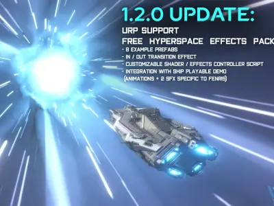 Fenris - Spaceship with Interior Low-poly 3D model