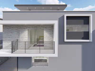 Minimalist House only Sketchup 2017 3D model