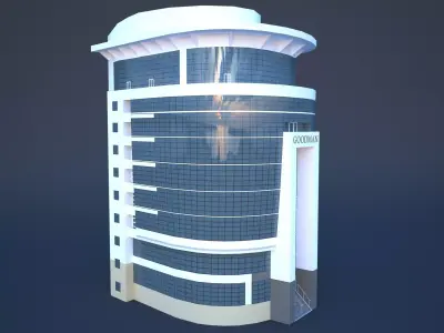 Goodman Plaza Low-poly 3D model