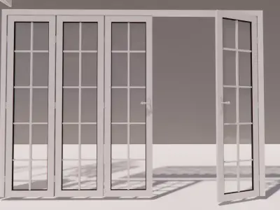 Interior folding shutter door -A1 3D model