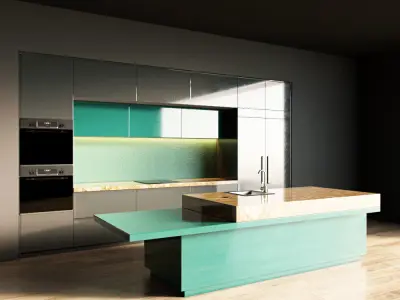 61-Kitchen1 glossy 6 3D model