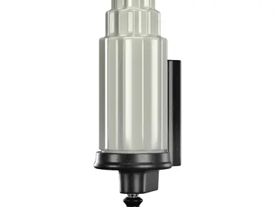 Echo Large Art Deco Porcelain Wall Sconce 3D model