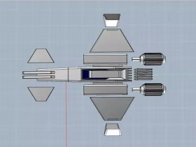 3d printable spacecraft concept 3D print model