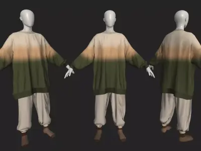 Street Clothes Low-poly 3D model