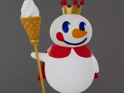 Mixue Snowman 3d Model - Fan art  3D model
