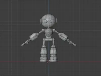Servant Bot Low-poly 3D model