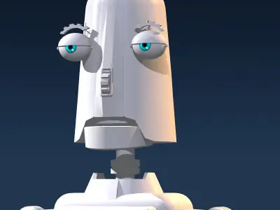 Comic robot 3D model