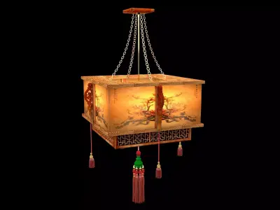  Chinese Palace Lantern  Low-poly 3D model