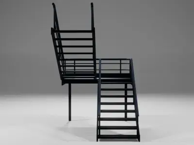 Stair ladder Free low-poly 3D model