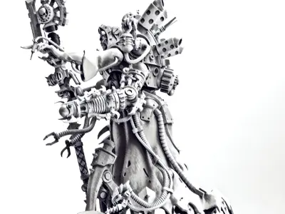 Magna Nemeriss - Iron Hive Swarmlady - Dark Techno Archpriestess 3D print model