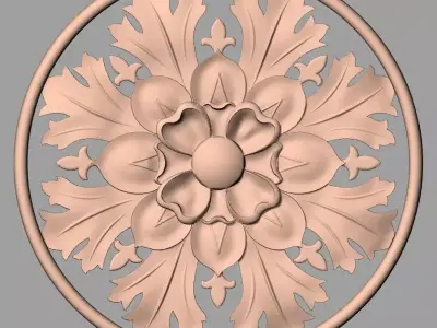 European furniture 3D relief models for CNC wood engraving E194 3D model