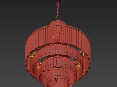 Rossborough 8 Light Crystal Chandelier 3D model