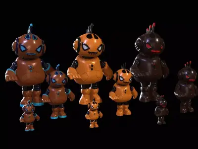 Minirobotic8Pack3 Low-poly 3D model